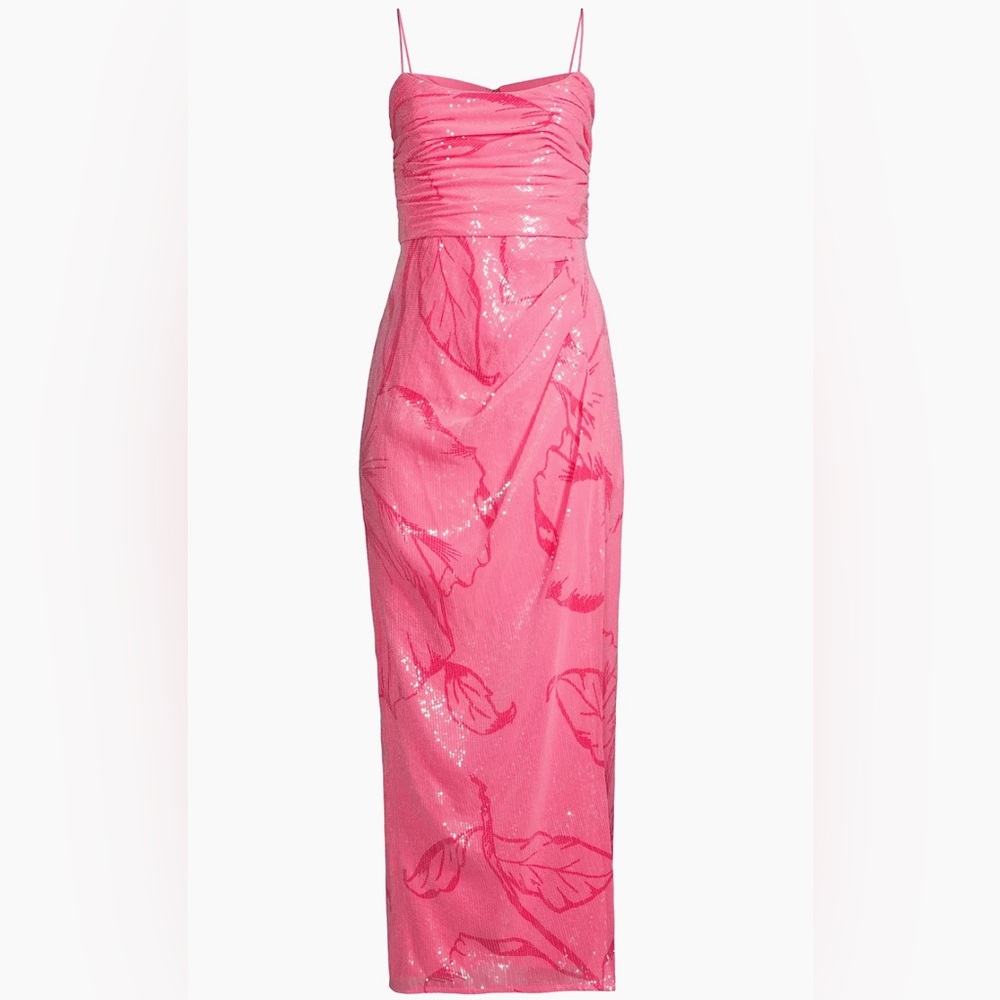 Hutch Luxe Floral Sequin Sleeveless Gown - Picture 2 of 6